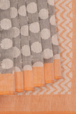 Image of Pochampaly Ikat Linen Saree