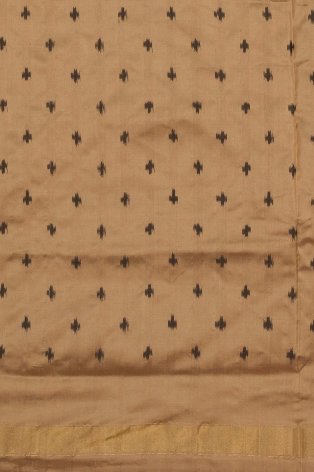 Pochampally Ikat Silk Beige Saree