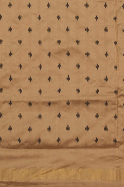 Image of Pochampally Ikat Silk Beige Saree