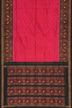 Image of Pochampally Ikat Silk Pink Saree