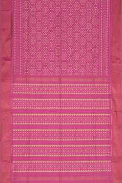 Image of Pochampally Ikat Silk Pink Saree