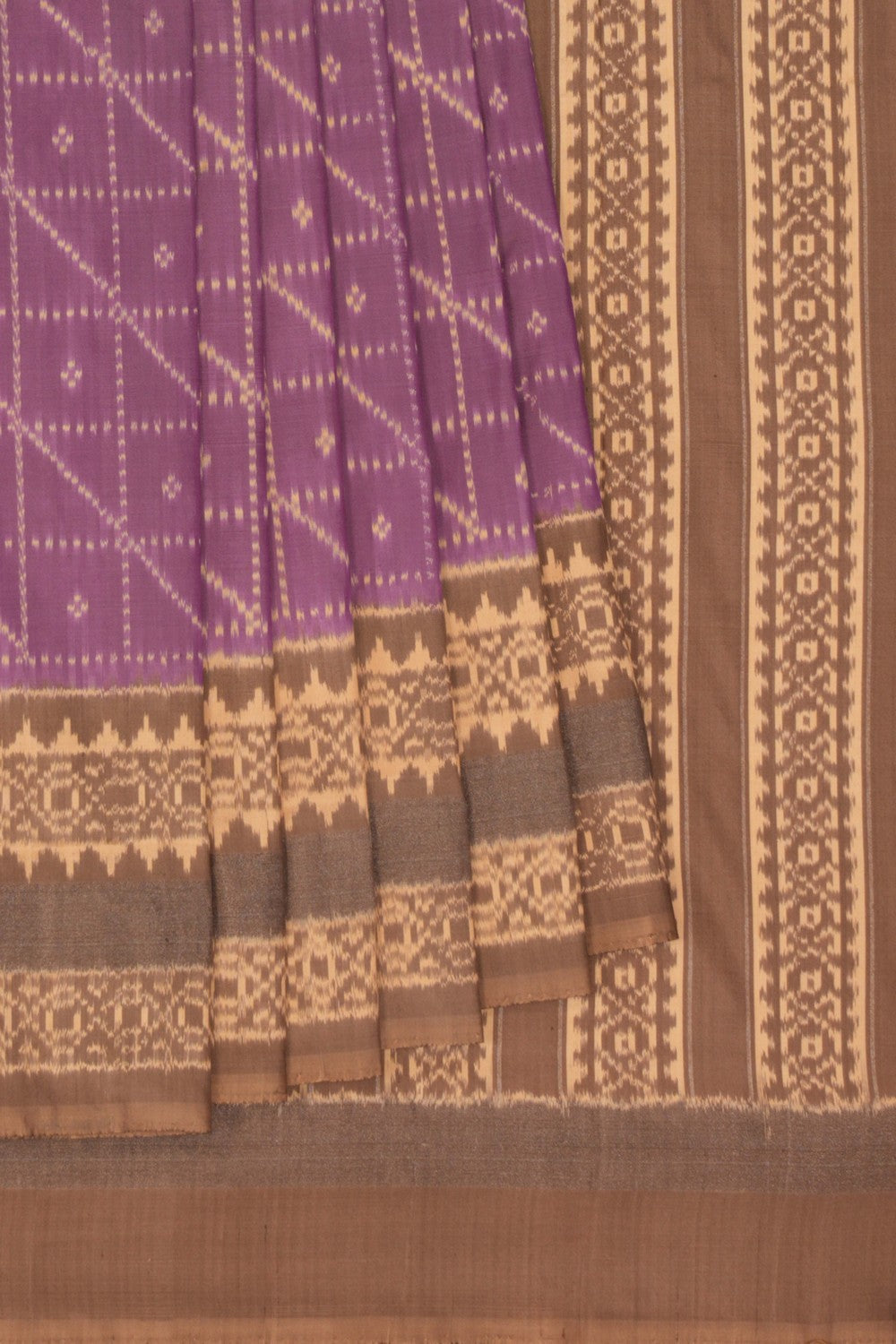 Pochampally Ikat Silk Purple Saree