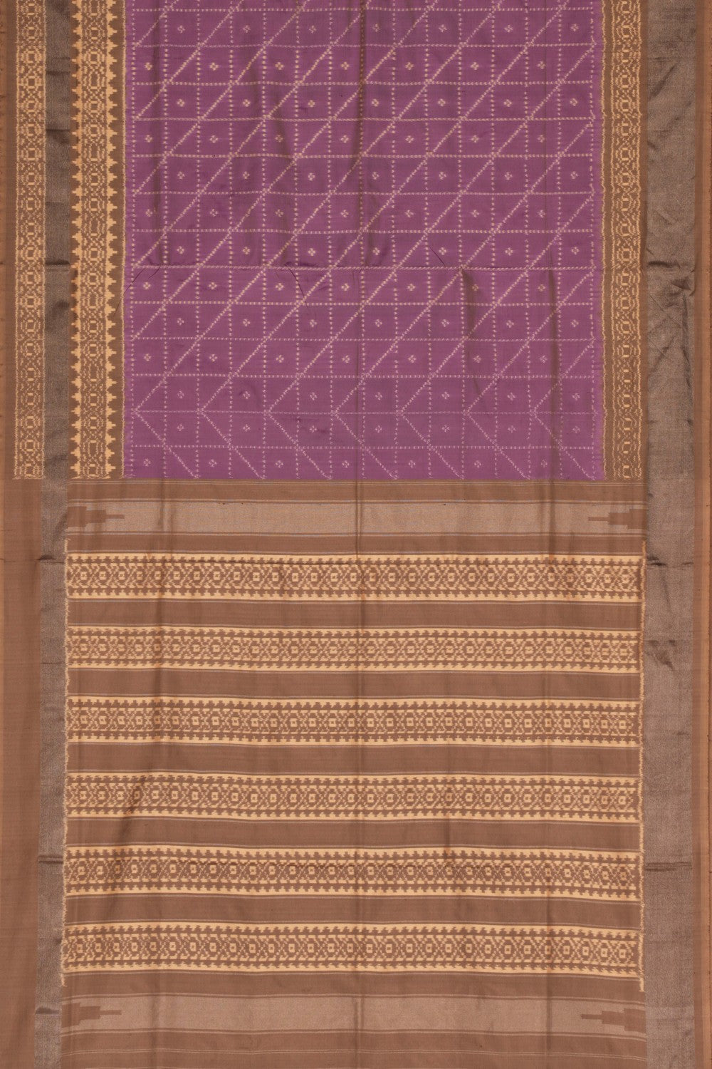 Pochampally Ikat Silk Purple Saree