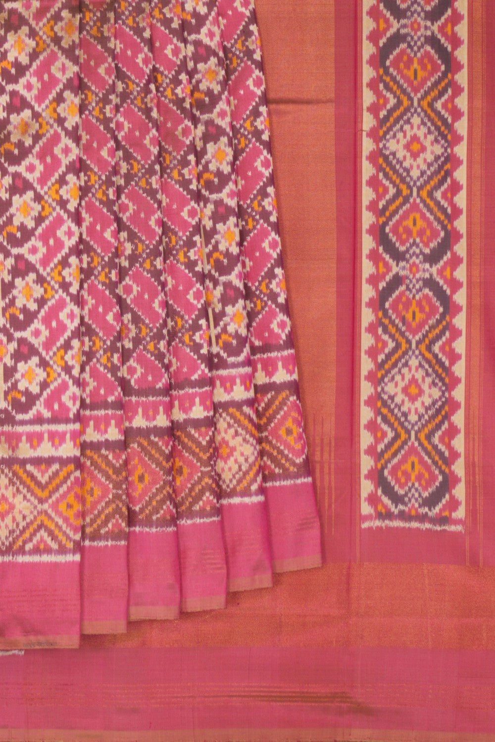 Pochampally Ikat Silk Purple Saree