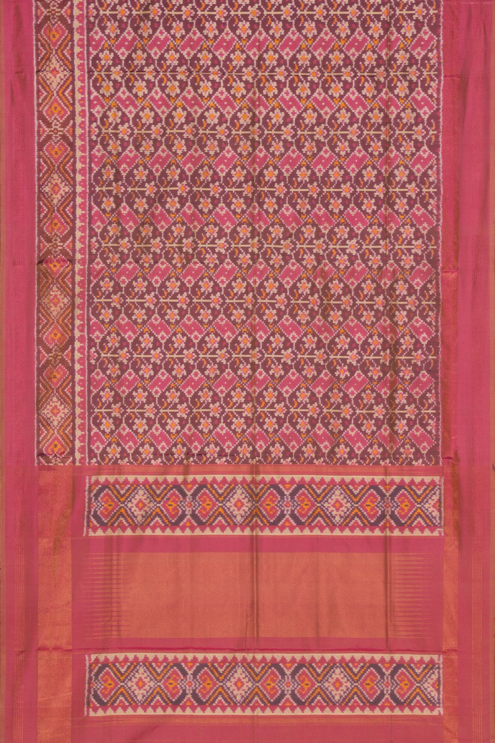 Pochampally Ikat Silk Purple Saree