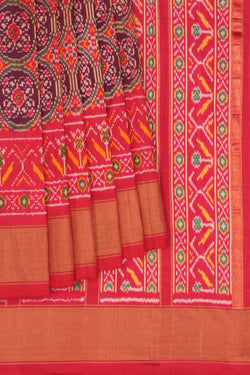 Image of Pochampally Ikat Silk Purple Saree