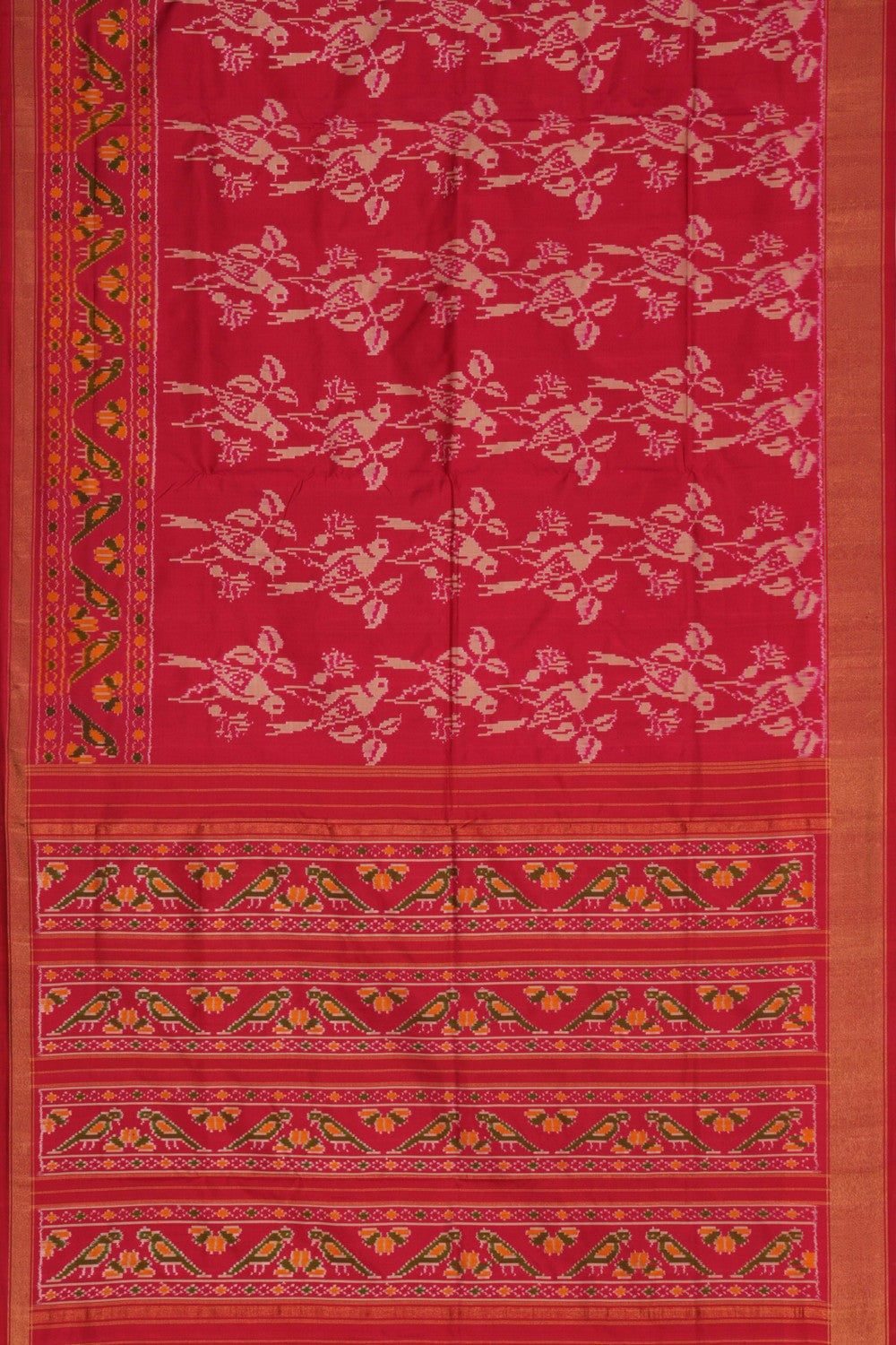 Pochampally Ikat Silk Pink Saree