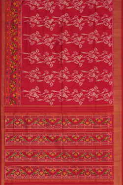 Image of Pochampally Ikat Silk Pink Saree