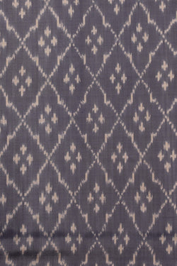 Image of Pochampally Ikat Silk Grey Saree