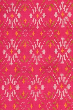 Image of Pochampally Ikat Silk Pink Saree