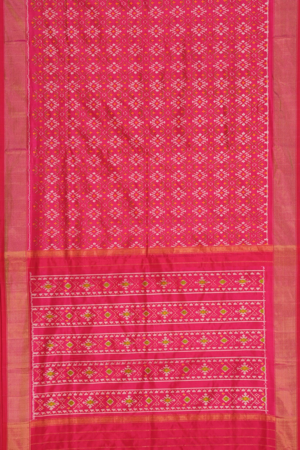 Pochampally Ikat Silk Pink Saree