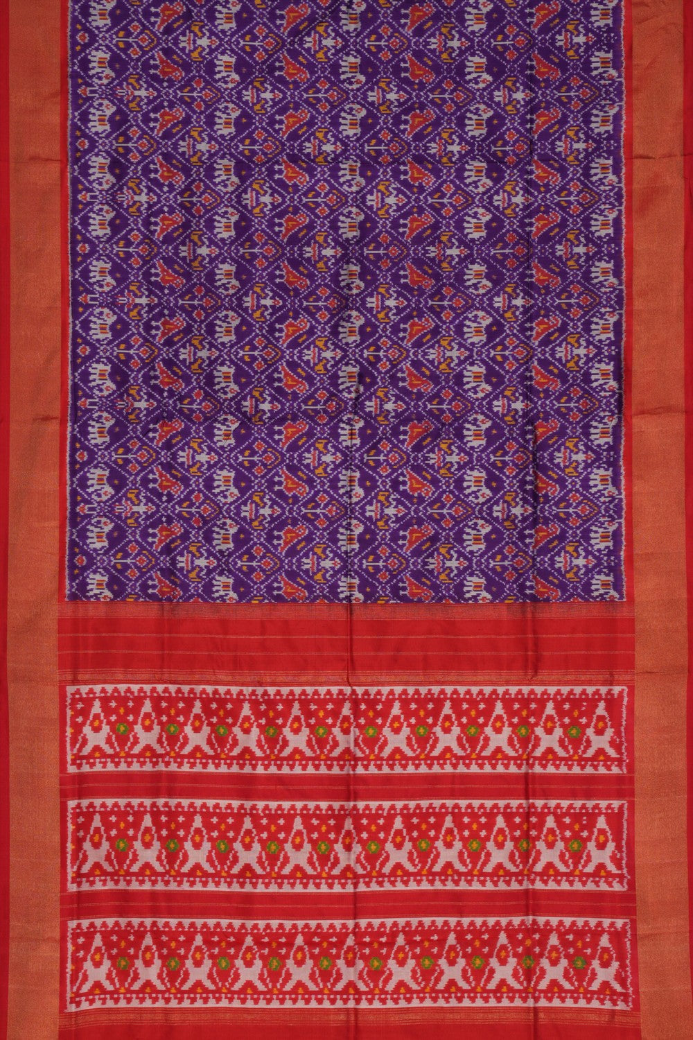 Pochampally Ikat Silk Purple Saree