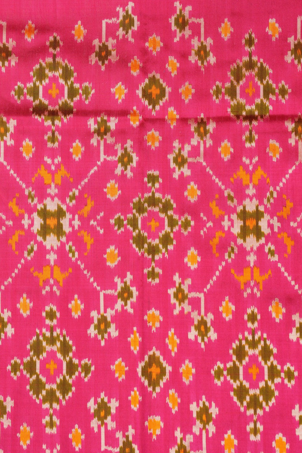 Pochampally Ikat Silk Pink Saree