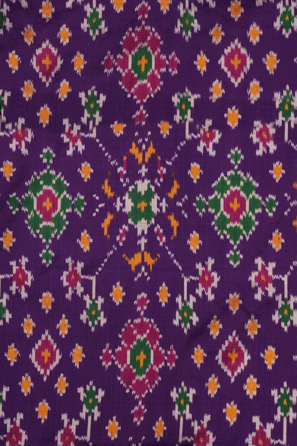 Pochampally Ikat Silk Purple Saree