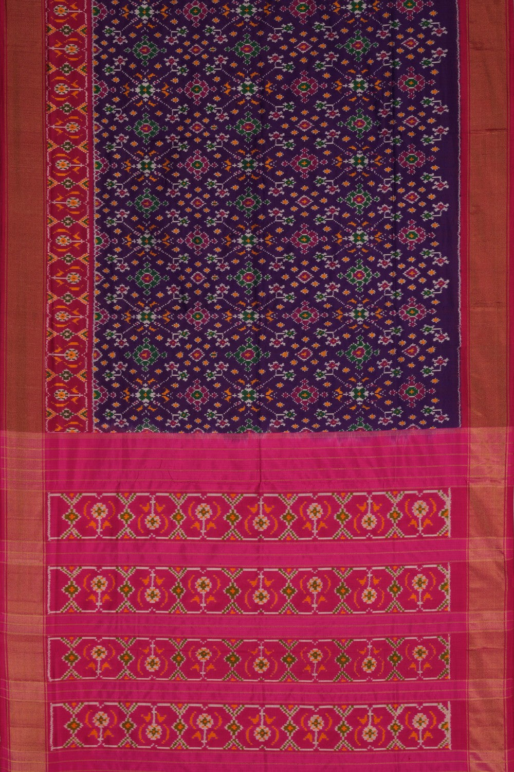 Pochampally Ikat Silk Purple Saree