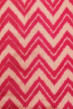 Image of Pochampally Ikat Silk Pink Saree