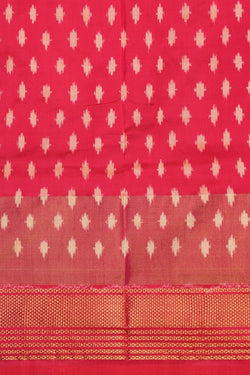 Image of Pochampally Ikat Silk Pink Saree