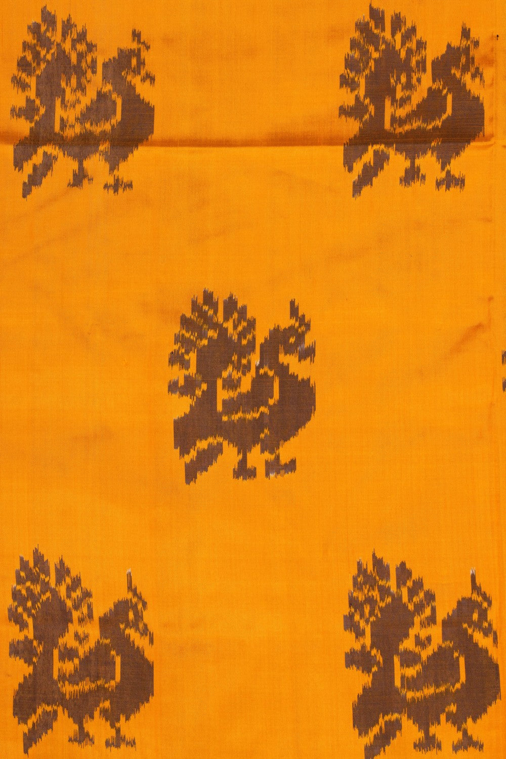 Pochampally Ikat Silk Yellow Saree