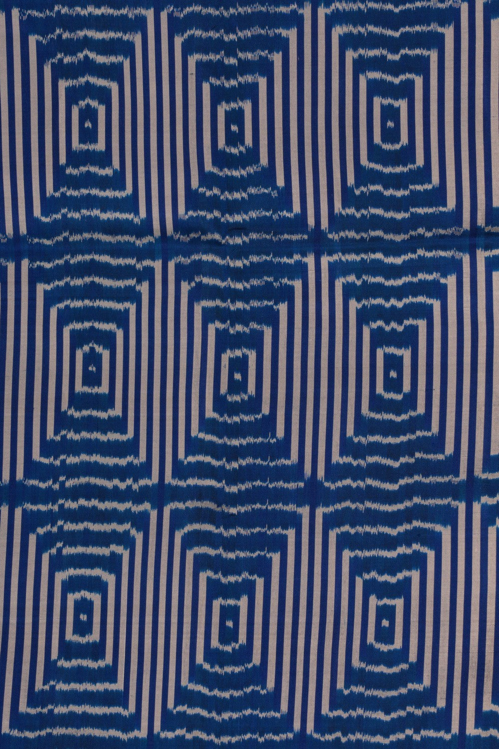 Pochampally Ikat Silk Royal Blue Saree