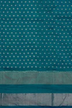 Image of Pochampally Ikat Silk Blue Saree