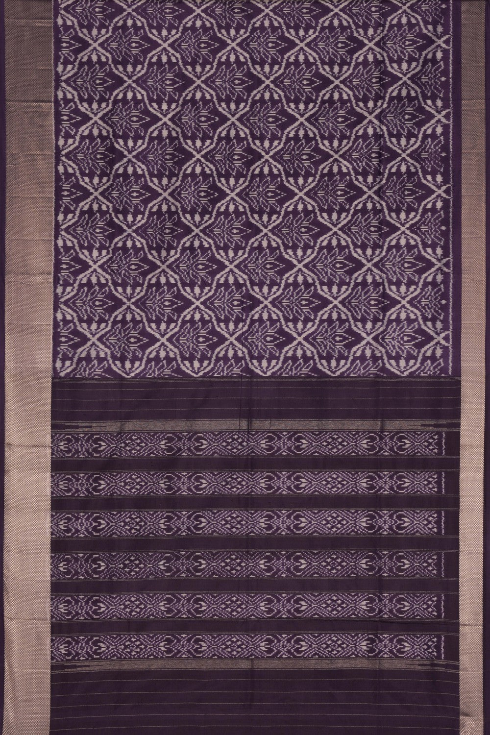 Pochampally Ikat Silk Purple Saree