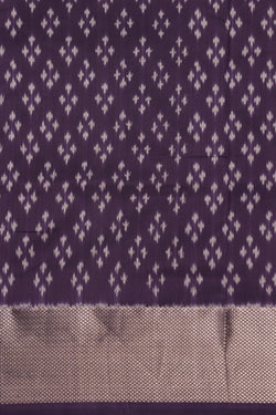 Image of Pochampally Ikat Silk Purple Saree