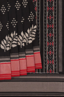 Image of Pochampally Ikat Silk Black Saree