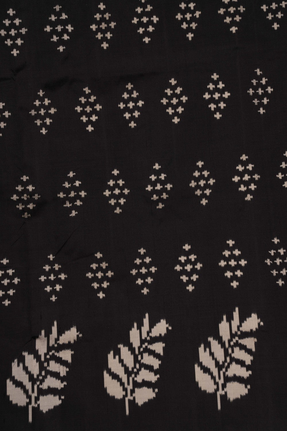 Pochampally Ikat Silk Black Saree