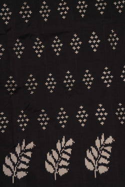 Image of Pochampally Ikat Silk Black Saree