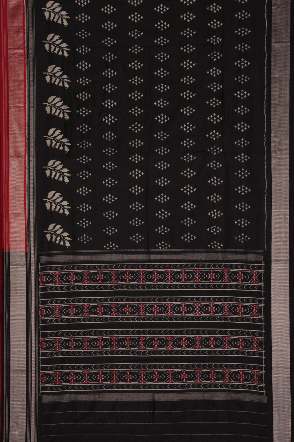 Pochampally Ikat Silk Black Saree