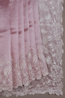 Image of Tissue Embroidery Saree