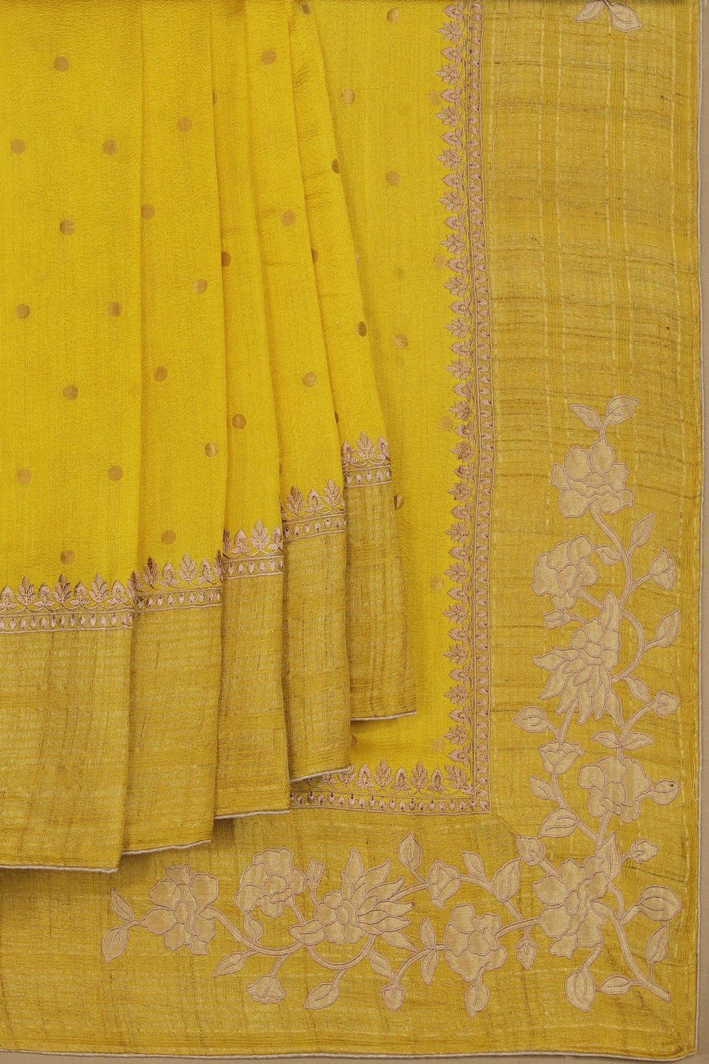 Banarasi Silk Spring Yellow Saree