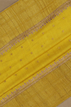 Image of Banarasi Silk Spring Yellow Saree