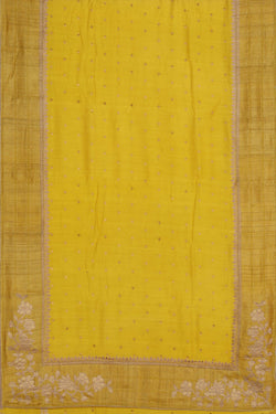 Image of Banarasi Silk Spring Yellow Saree