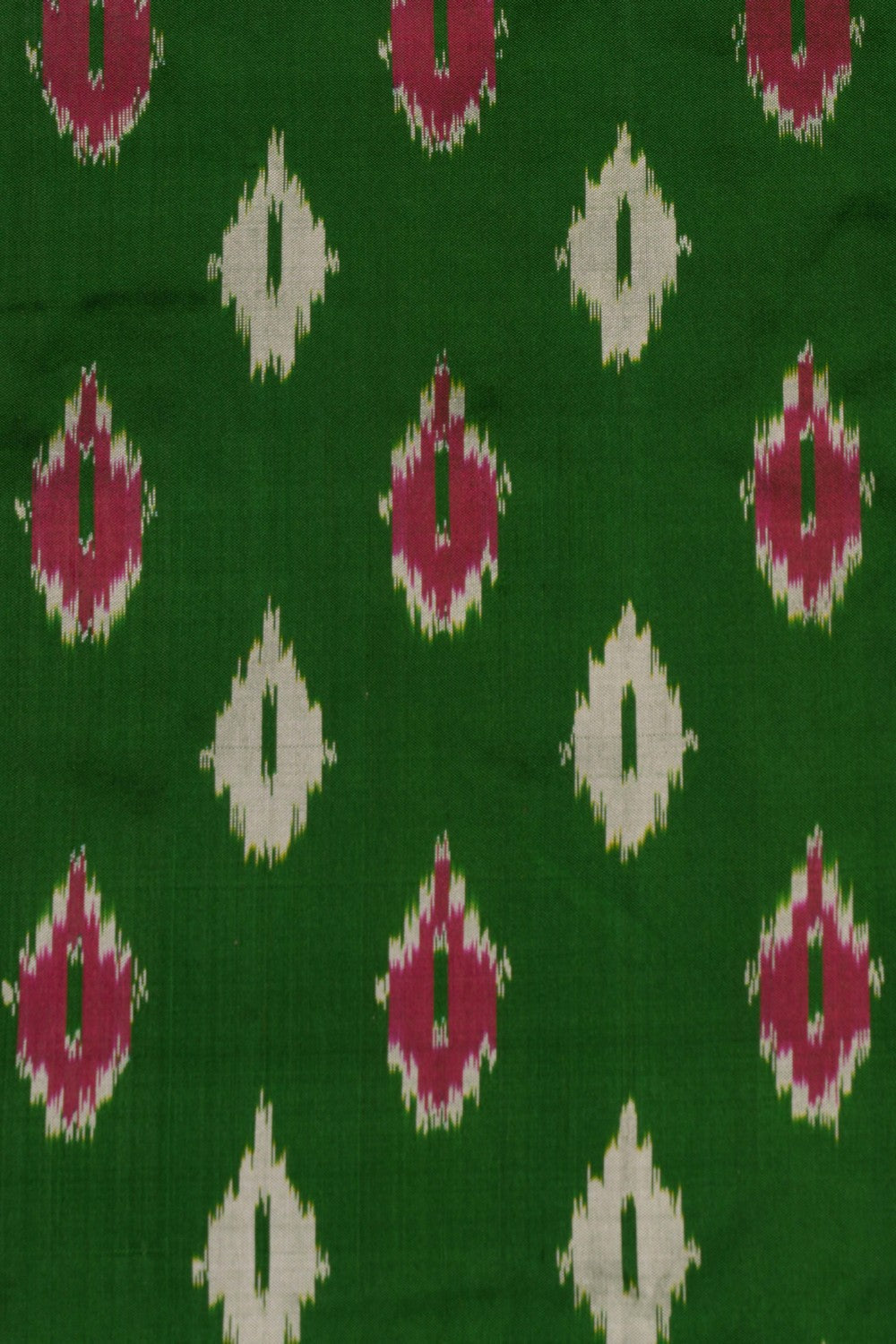 Pochampally Ikat Silk Green Saree