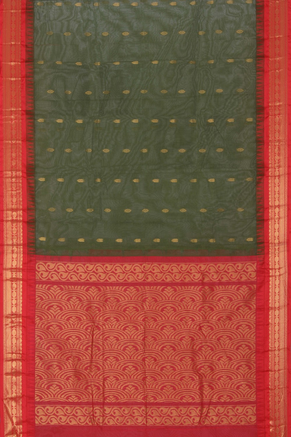 Gadwal Cotton Green Saree