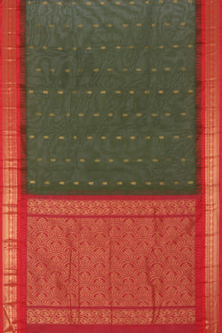 Image of Gadwal Cotton Green Saree