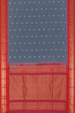 Image of Gadwal Cotton Grey Saree