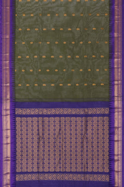 Image of Gadwal Cotton Green Saree