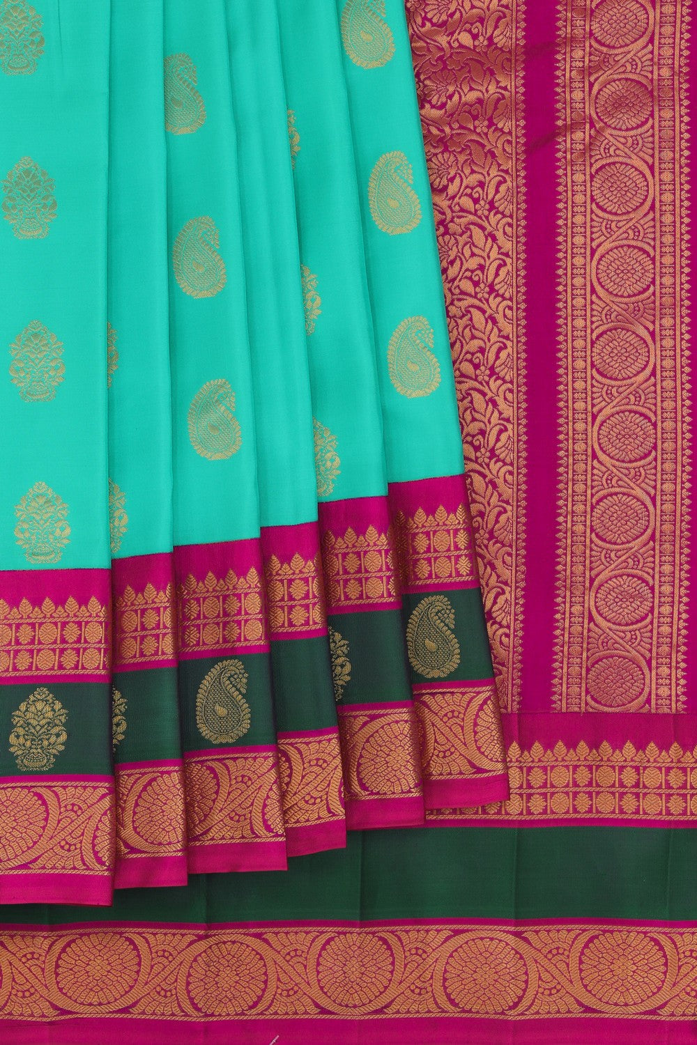 Gadwal Silk Sea Green Saree