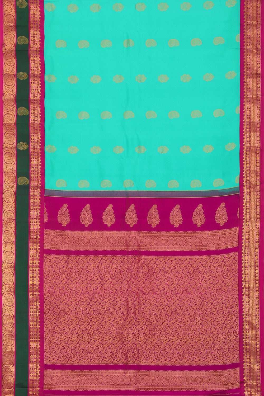 Gadwal Silk Sea Green Saree