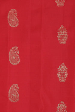 Image of Gadwal Silk Red Saree