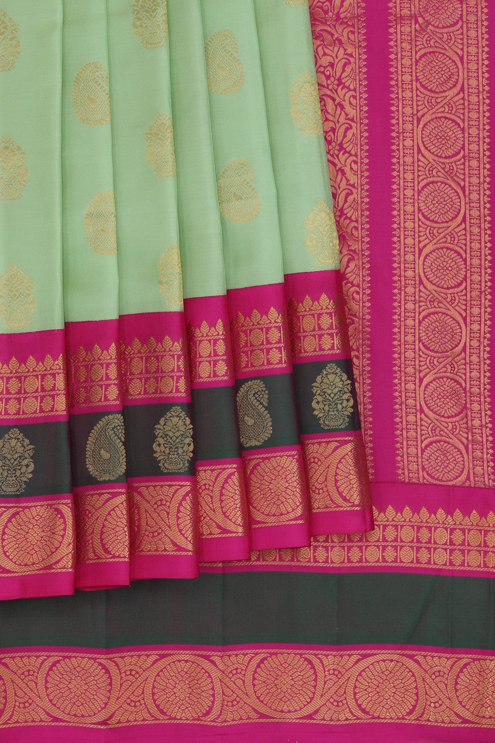 Gadwal Silk Mint Green Saree