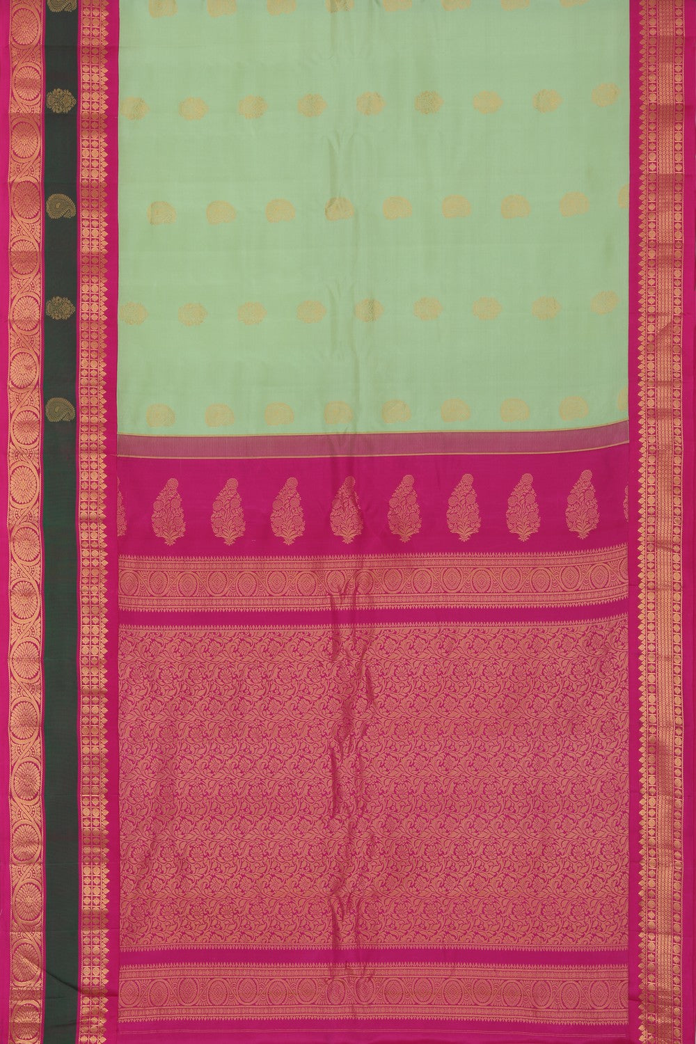 Gadwal Silk Mint Green Saree