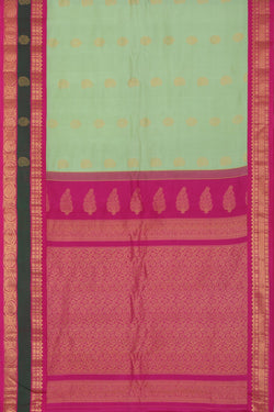 Image of Gadwal Silk Mint Green Saree