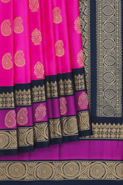 Image of Gadwal Silk Pink Saree