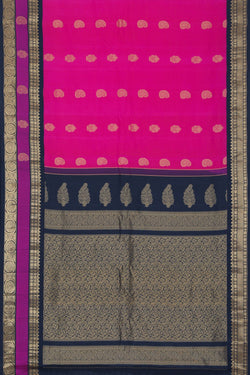 Image of Gadwal Silk Pink Saree