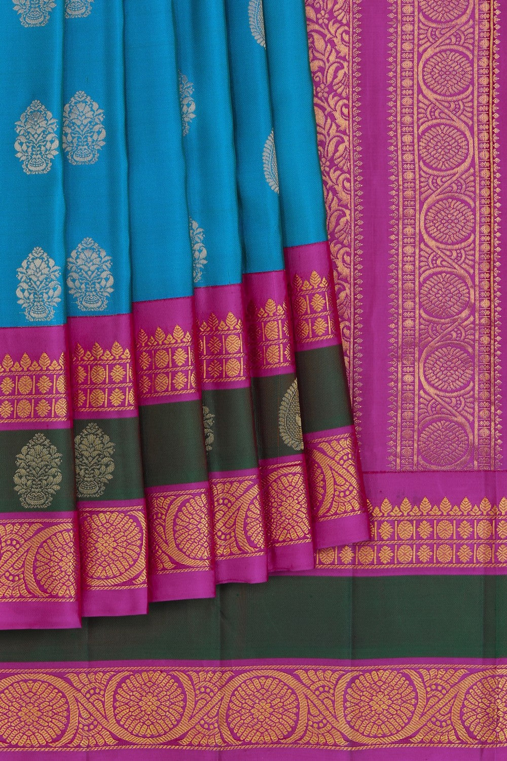 Gadwal Silk Blue Saree