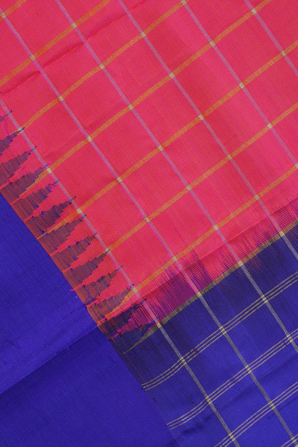 Image of Gadwal Silk Fuchsia-Pink Dupatta