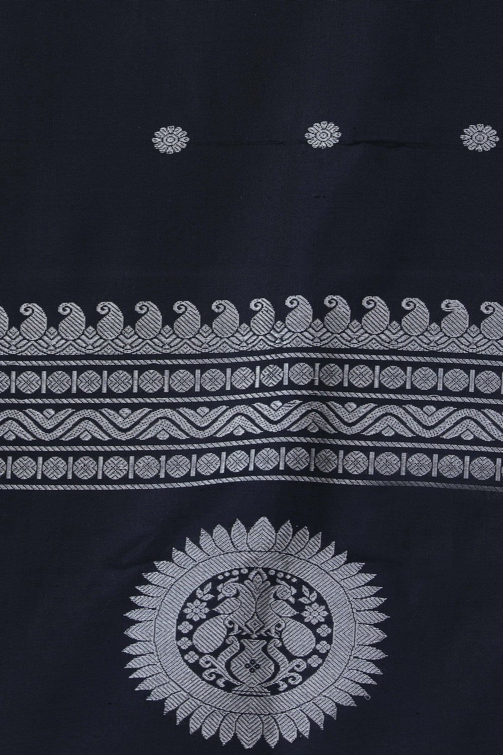 Image of Gadwal Silk Black Dupatta